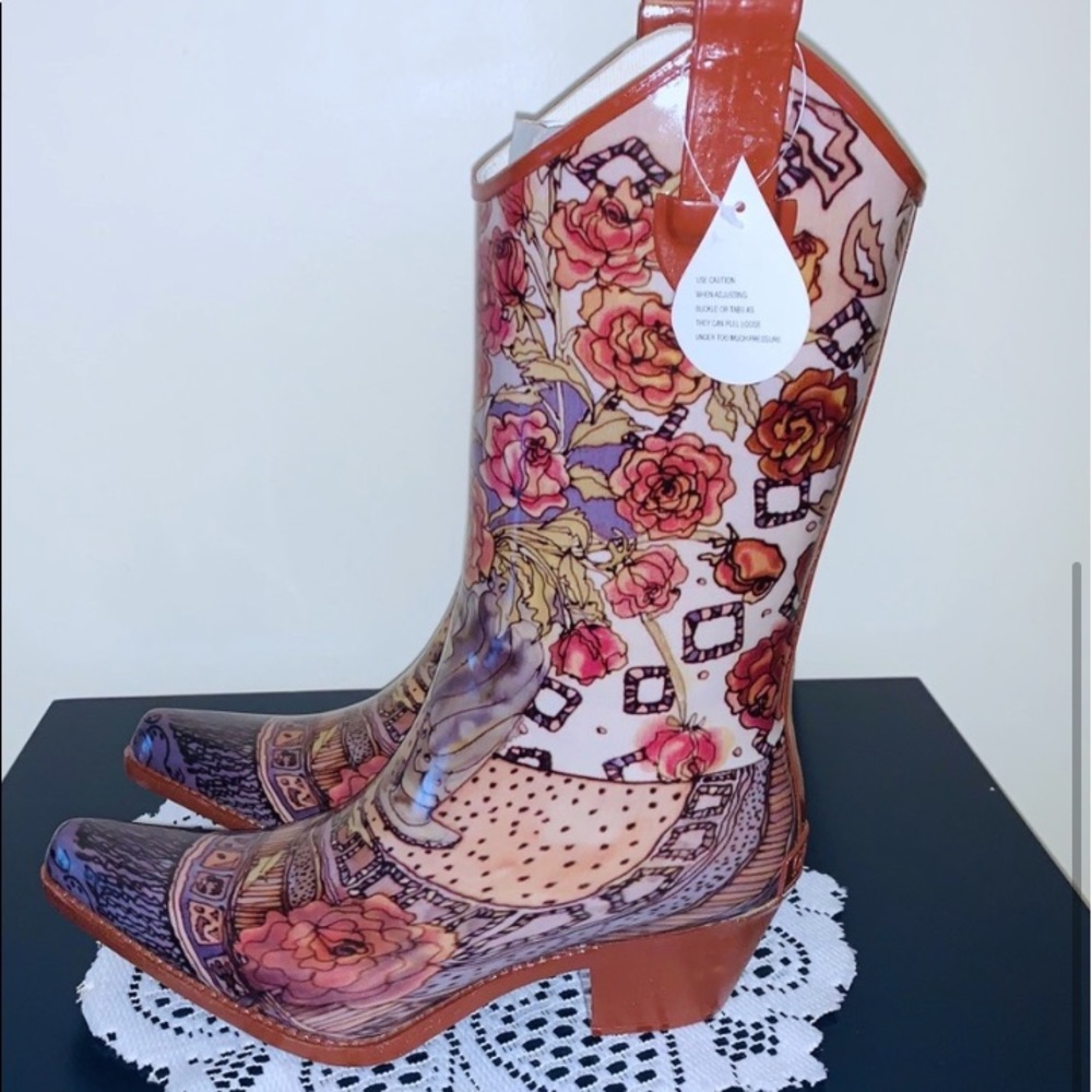 Corky’s Cowboy Boot Style Rubber Rain- - Picture 4 of 7